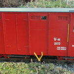 Updated NG-V16 Brake Van kit, assembled, painted and finished with addition of couplings and decals (not supplied)