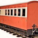 CGR/SAR N-3 First Class Carriage Kit, completed with addition of couplings, vacuum pipes and lettering.