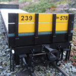 RNAD Bogie Flat - Removable Bulkhead. Complete with addition of decals. End Elevation