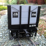 RNAD Bogie Flat - Fixed Bulkhead. Complete with addition of decals.
End Elevation