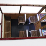 Gladstone Carriage, open, end compartment, assembled and painted.