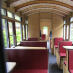 Carriage 106, View of completed ineterior through end window.