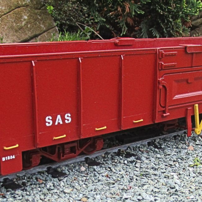 Completed Type 1 B Wagon Kit, assembled, painted and finished with addition of couplings, vacuum pipes and decals (Not supplied).