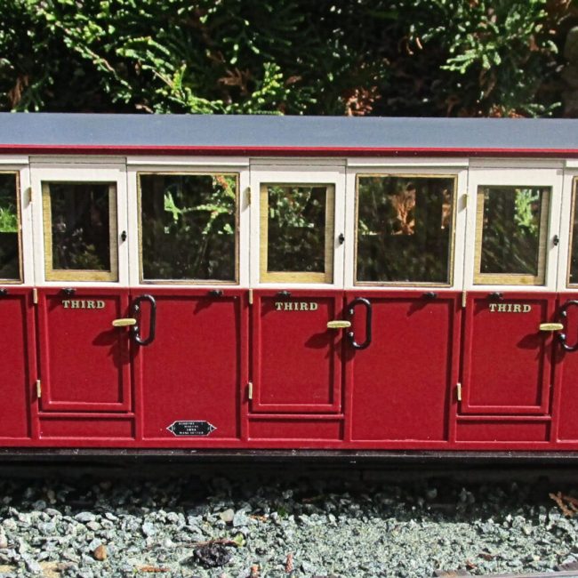 FR Carriage 23  Panelled Condition, kit assembled, painted and completed with addition  of couplings and decals (not included).