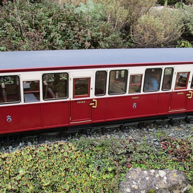Carriage 104, assembled, painted and completed with addition of couplings and decals.