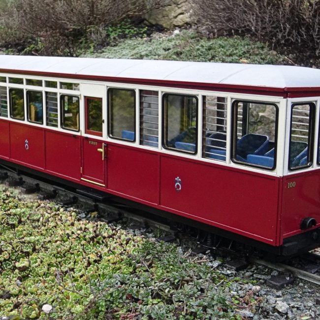 Original Carriage 100, assembled, painted and completed with addition of couplings and decals. (Not Supplied)