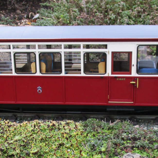 Original Carriage 100, assembled, painted and completed with addition of couplings and decals. (Not Supplied)