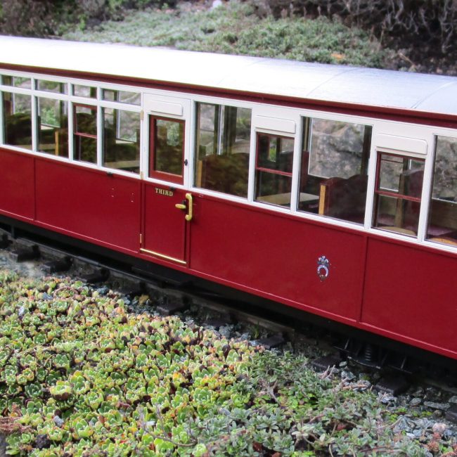 Carriage 101 Kit, assembled, painted and completed with addition of couplings and decals. (Not Supplied)