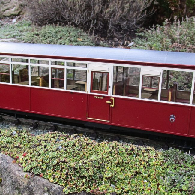 Carriage 101 Kit, assembled, painted and completed with addition of couplings and decals. (Not Supplied)