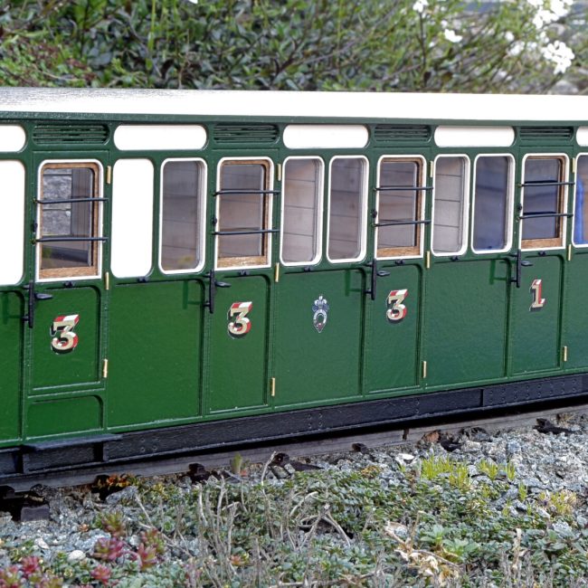 FR Carriage 15- 1960s Condition, kit assembled, painted and completed with addition  of couplings and decals (not included).