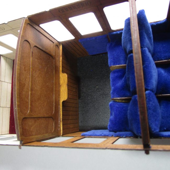 Carriage 16 First Class Coupe, compartment, finished with the addition of upholstered seating (not supplied)