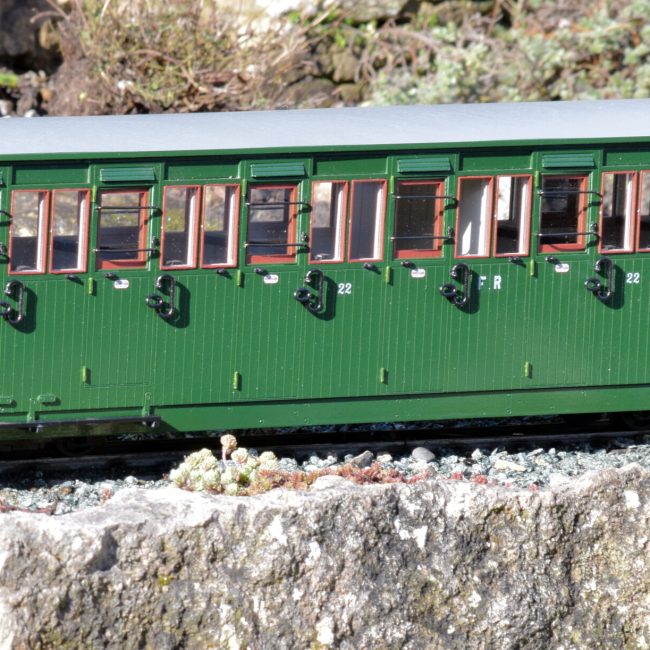 Ashbury Tourist Car - Original Condition Kit, completed with addition of couplings and decals