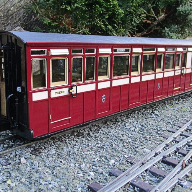 FR Carriage 14 - Current Condition Kit, Assembled, Painted and completed with addition of couplings and decals.