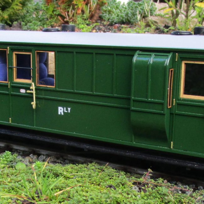 WHR Cut Down Pickering Brake Carriage Kit Completed with addition of Couplings, Decals and Upholstery. (Not supplied)